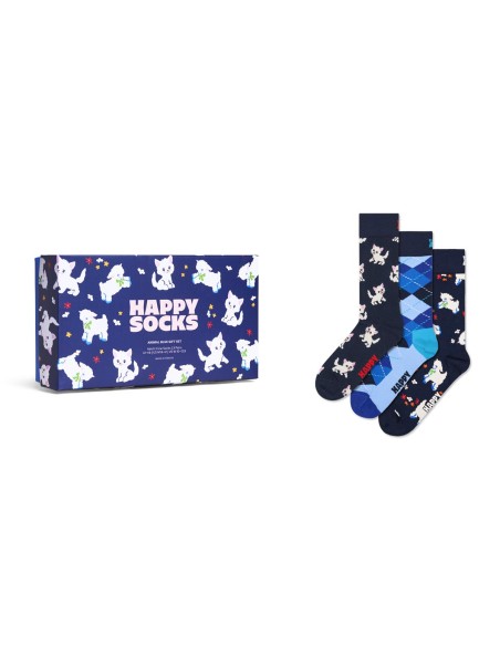 Happy Socks 3-Pack Animal Blue Socks Gift Set Συσκευασία Δώρου (P006168)