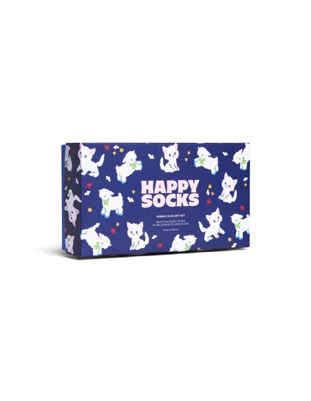 Happy Socks 3-Pack Animal Blue Socks Gift Set Συσκευασία Δώρου (P006168)