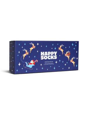 Happy Socks 4-Pack Holiday Navy Socks Gift Set Συσκευασία... 2