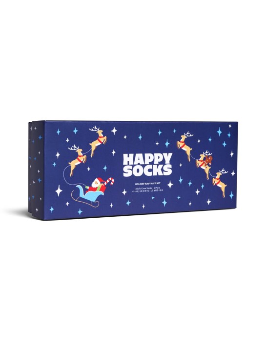 Happy Socks 4-Pack Holiday Navy Socks...