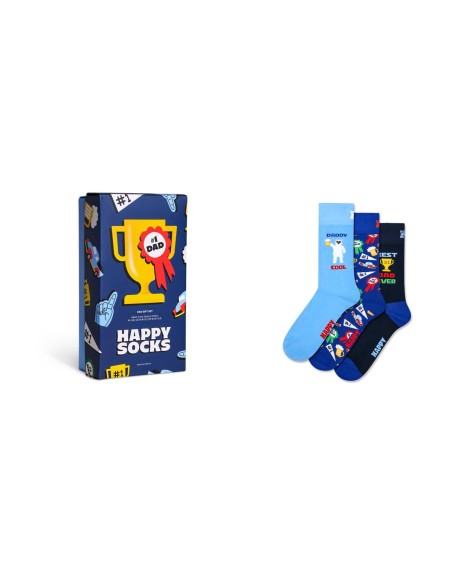 Happy Socks 3-Pack Dad Socks Gift Set Συσκευασία Δώρου (P006974)