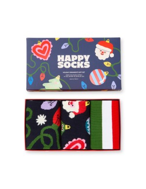Happy Socks 3-Pack Holiday Ornaments Socks Gift Set...