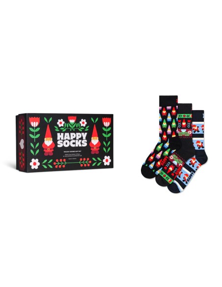 Happy Socks 3-Pack Holiday Gnomes Socks Gift Set Συσκευασία Δώρου (P006053)