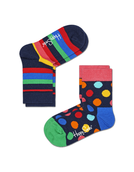 Happy Socks 2-Pack Kids Stripe Παιδικές Κάλτσες (KSTR02-6002)