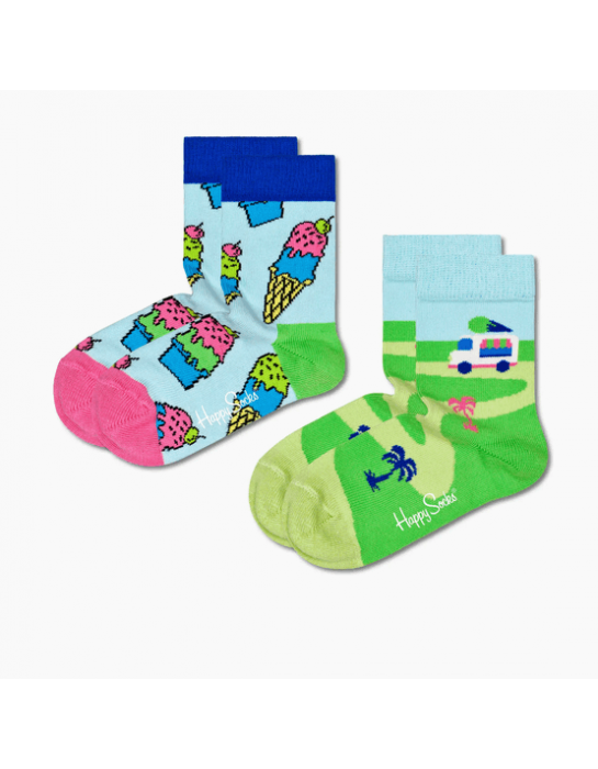 Happy Socks Ice Cream 2-pack Παιδικές Κάλτσες (KICE02-6000)