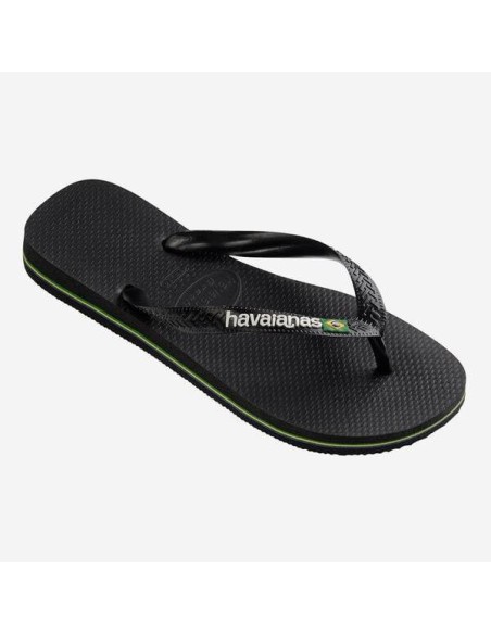 Havaianas Brasil Logo Black/Black Σαγιονάρες (4110850-1069)