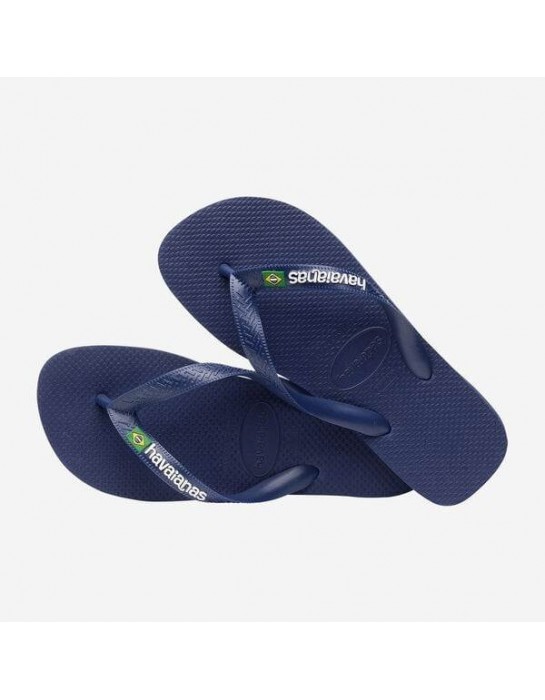 Havaianas Brasil Logo Navy Blue...