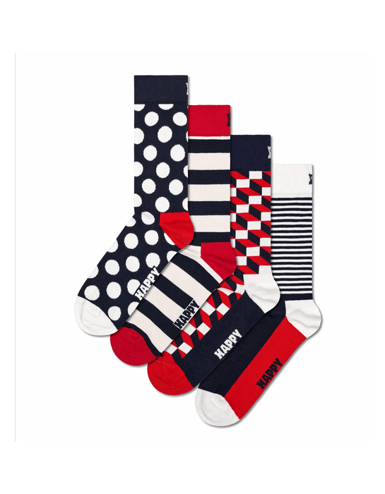 Happy Socks 4-Pack Classic Navy Socks...