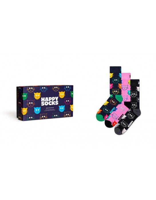 Happy Socks 3-Pack Mixed Cat Socks...